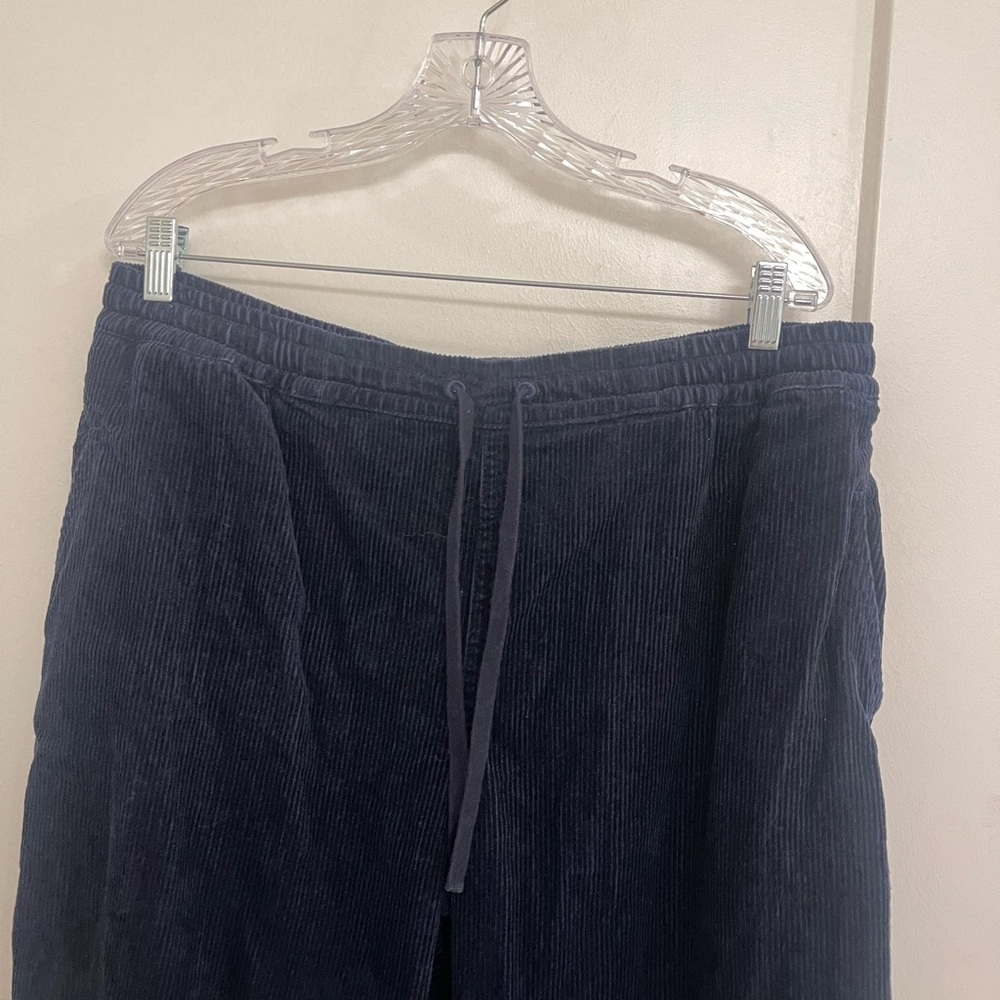 Poetry Casual Loungewear Navy Corduroy Drawstring Pants Organic Cotton